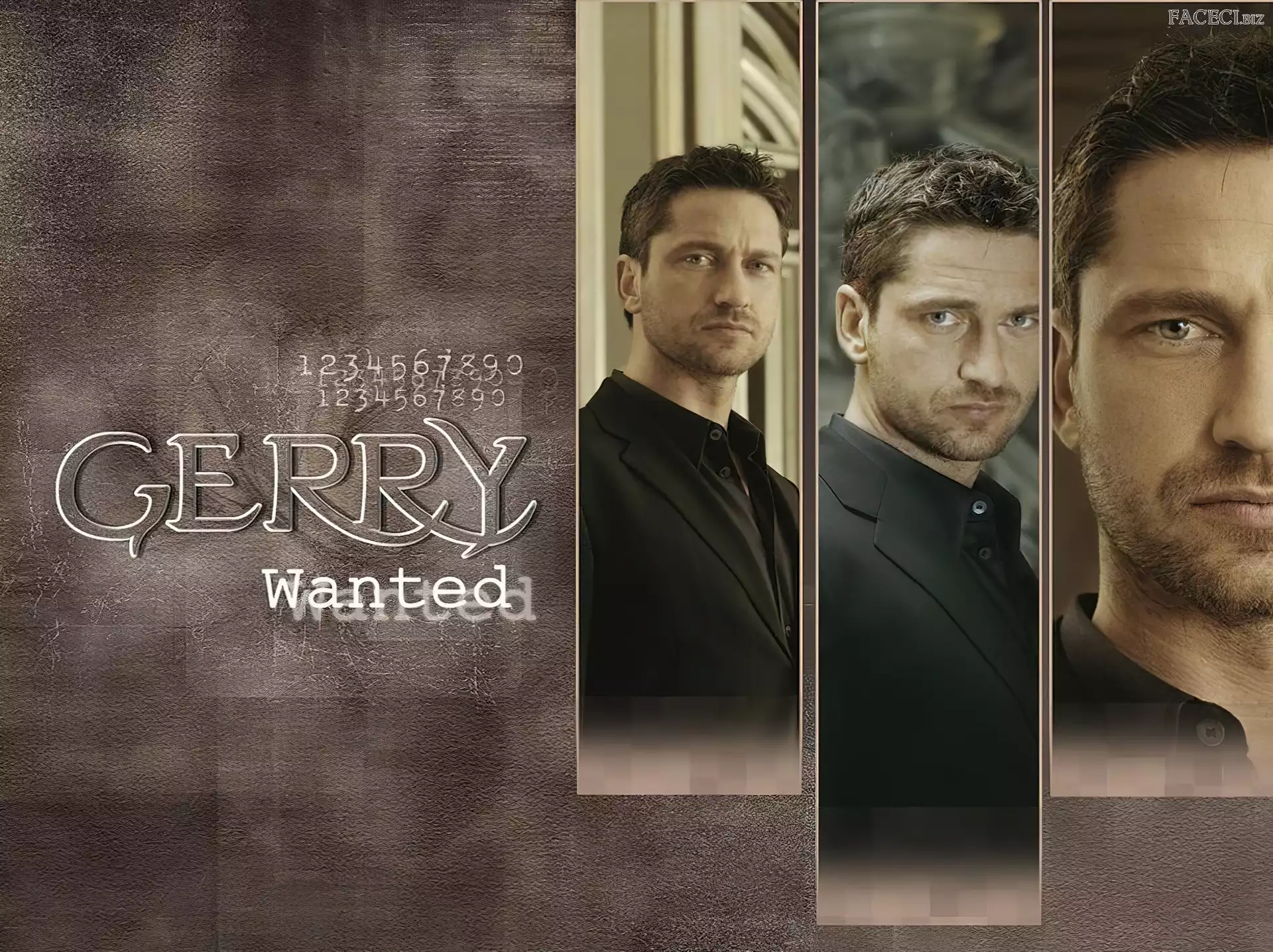 Gerard Butler, czarny strój