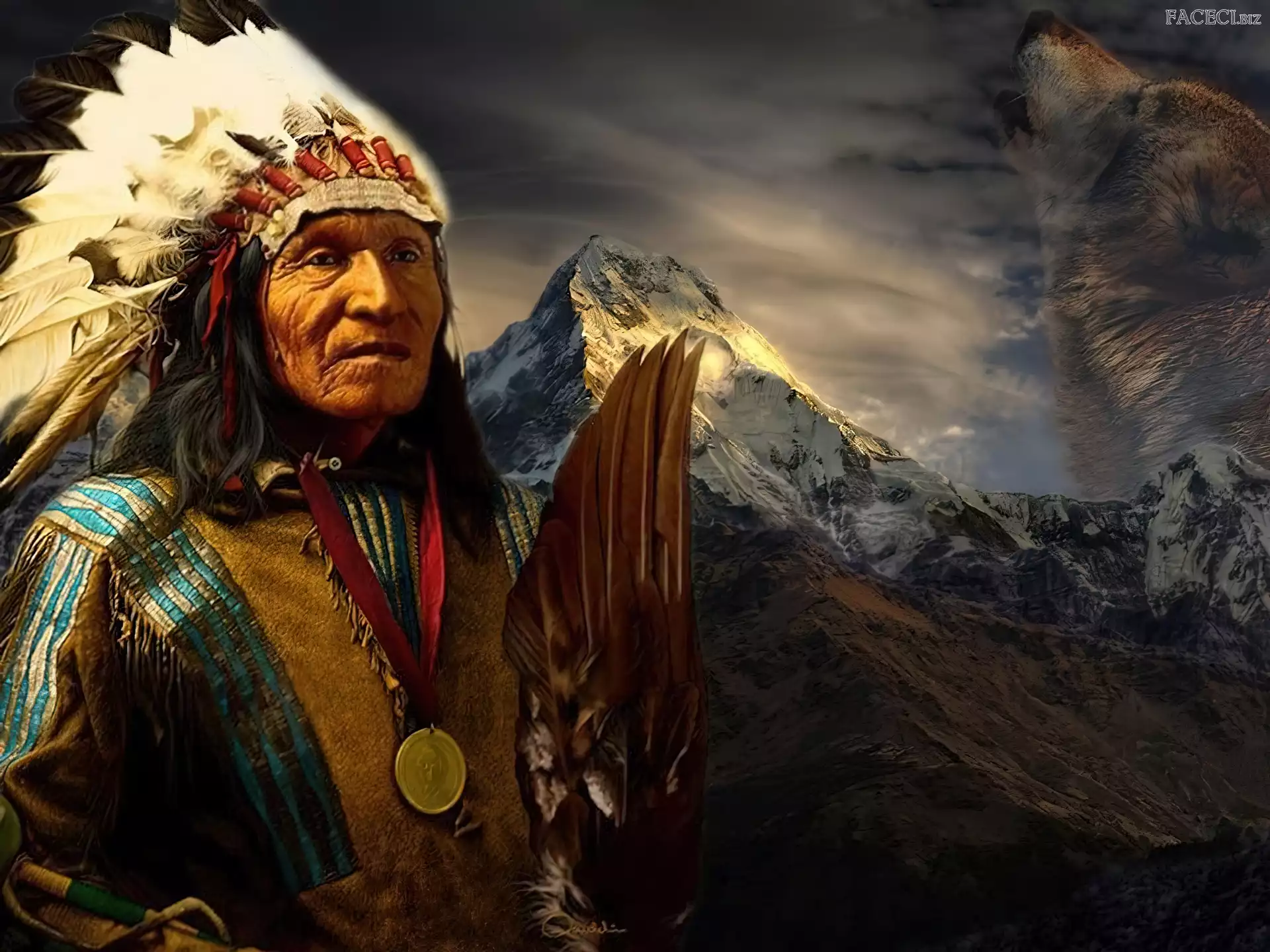 Wilk, Indianin, Góry