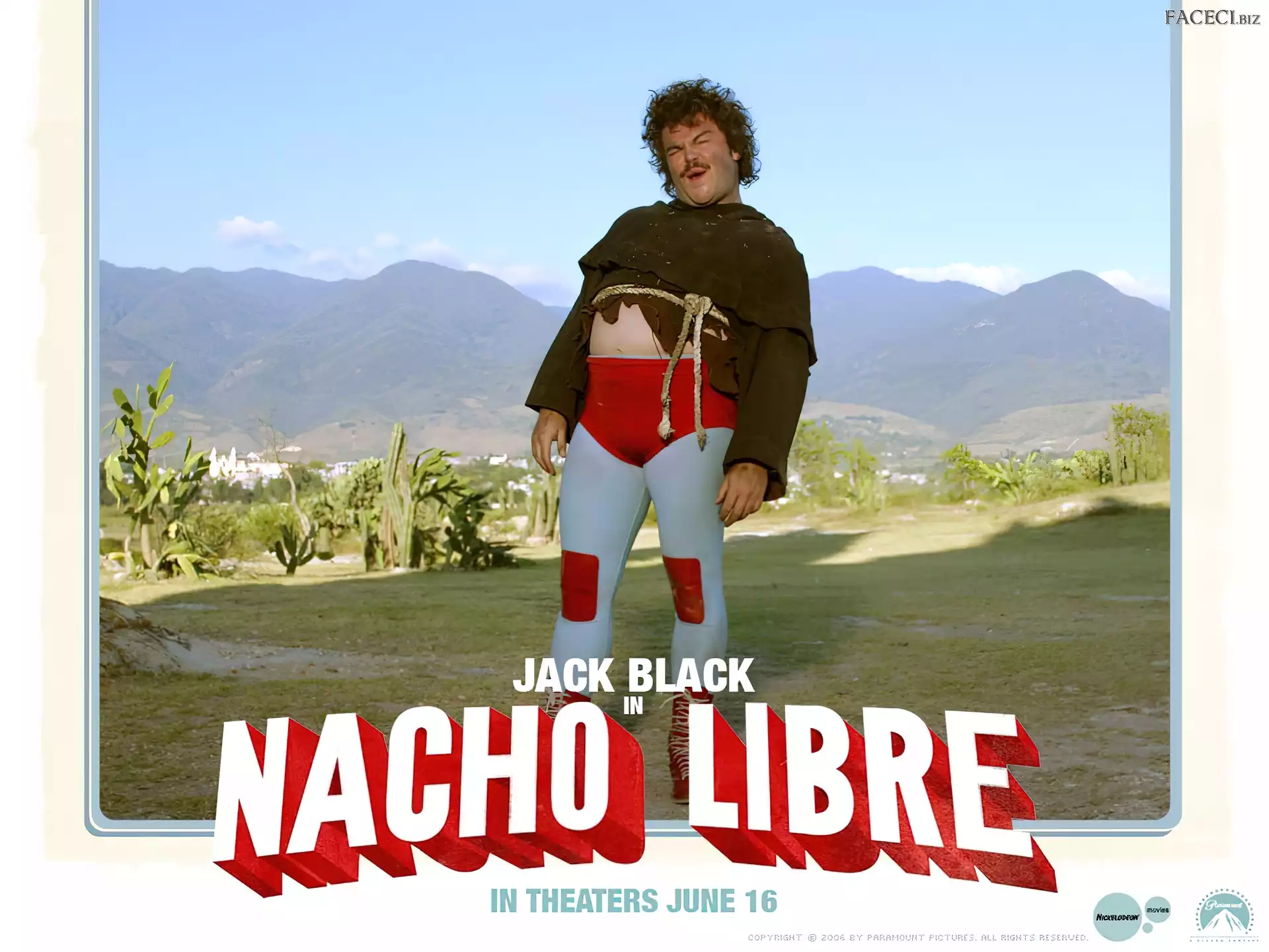 kaktusy, Nacho Libre, ubranie, Jack Black